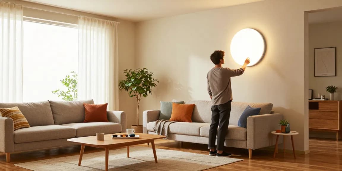 Aplica LED moderne în iluminatul interior, transformând un living cozy