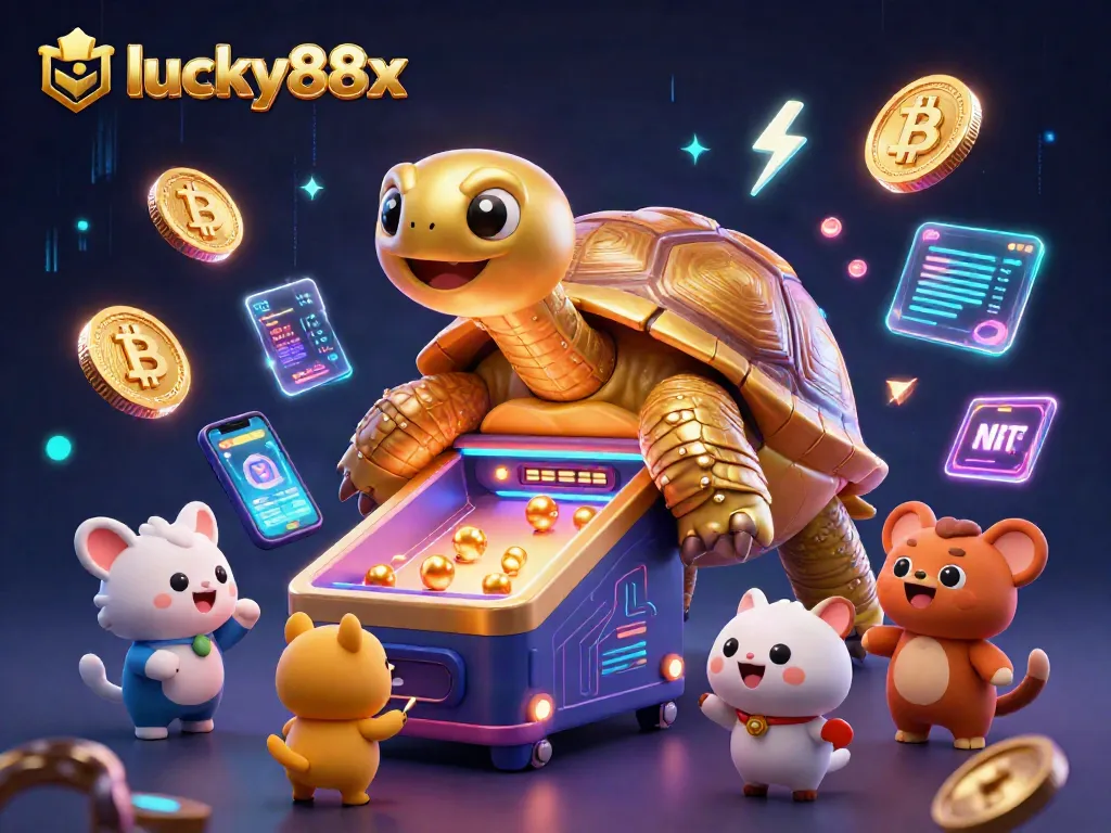 Experience thrilling gameplay at lucky88x with colorful casino elements and animated characters.