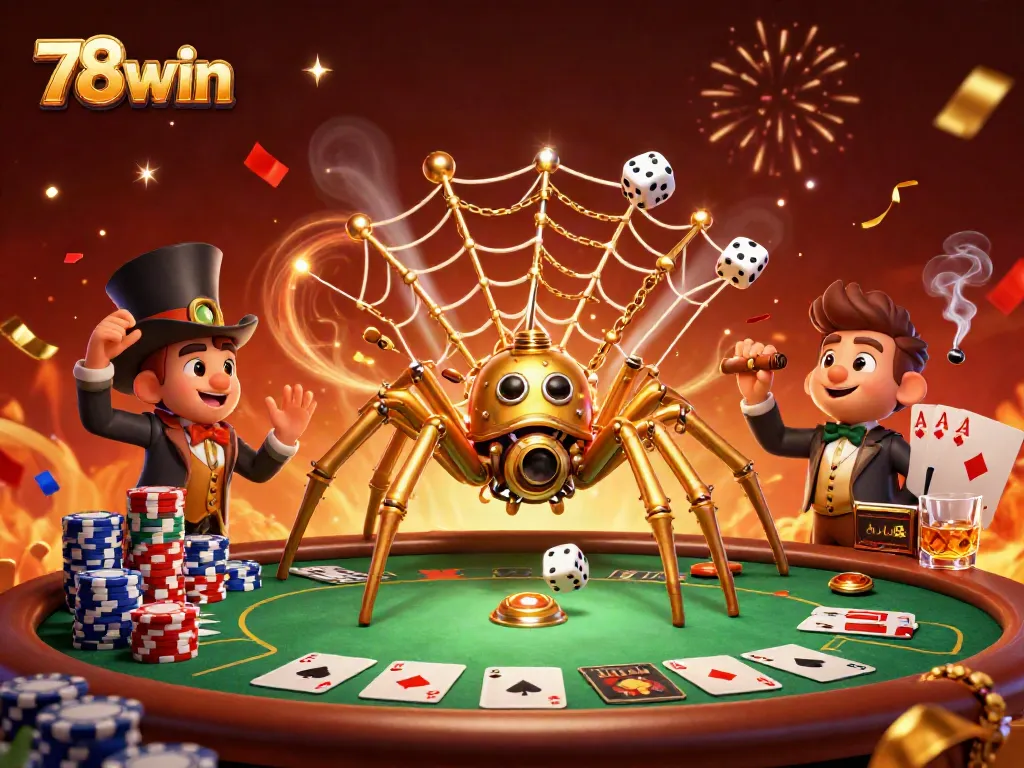 Experience thrilling gambling moments with a dynamic 78win steampunk scene of poker excitement.