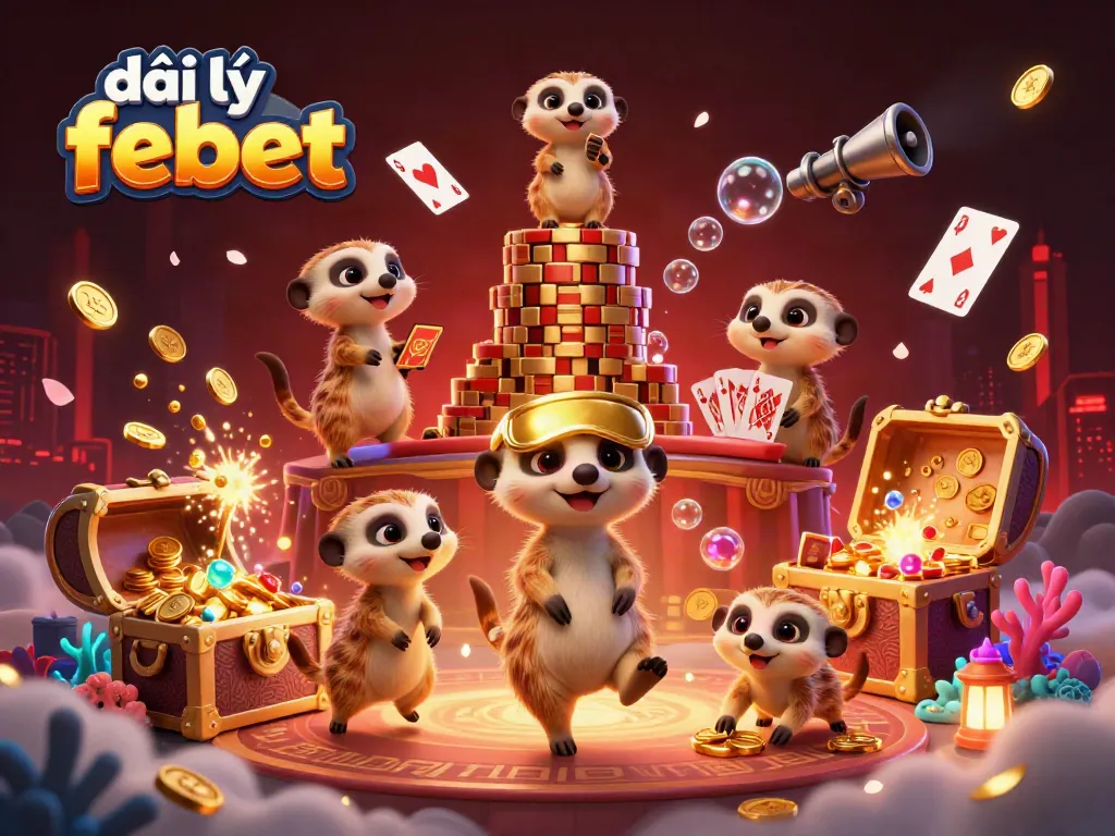Experience the vibrant world of đại lý febet with meerkats running a lively casino.