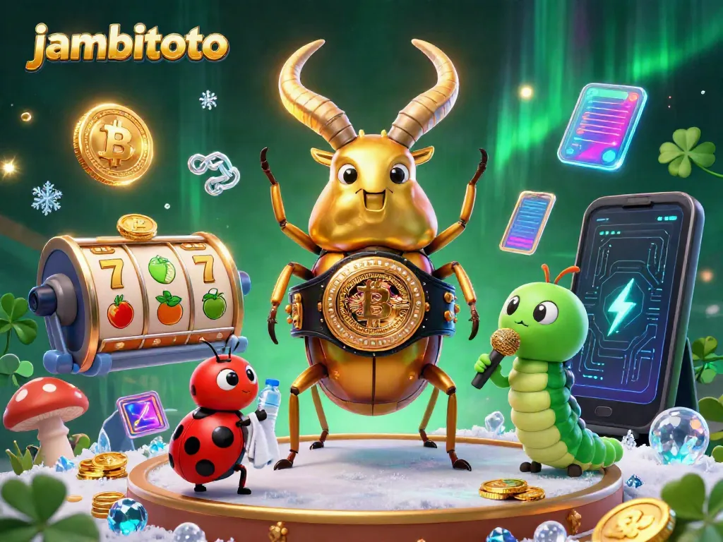 Experience thrilling slot games with jambitoto's vibrant casino scene featuring colorful characters and rich graphics.