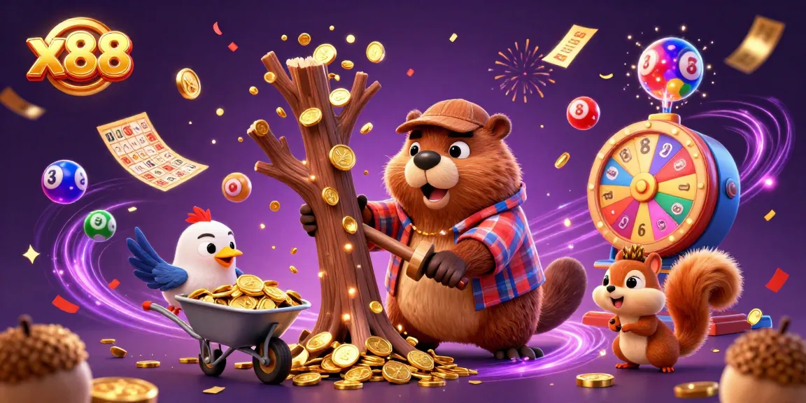 x88 players enjoy exciting gambling adventures with unique 3D cartoon elements surrounded by festive effects