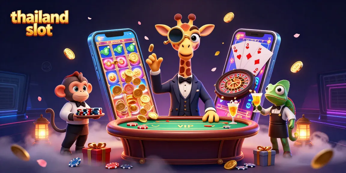 Engage with thrilling thailand slot experiences surrounded by vibrant casino elements.