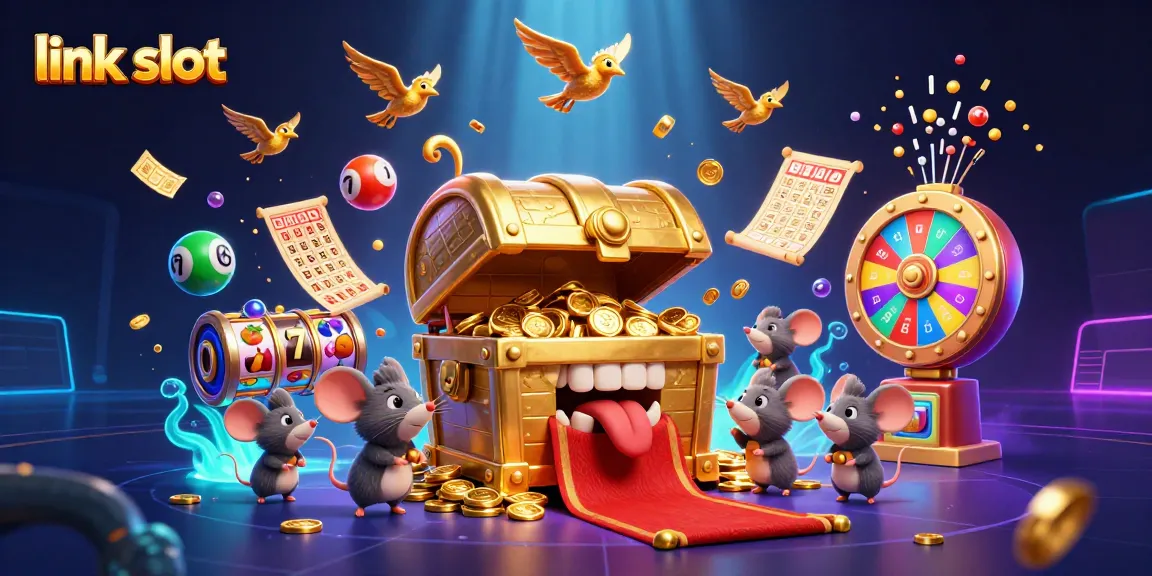 Taruhan slot gacor dengan slot reel dan bola lotere berwarna di dalam gambar.