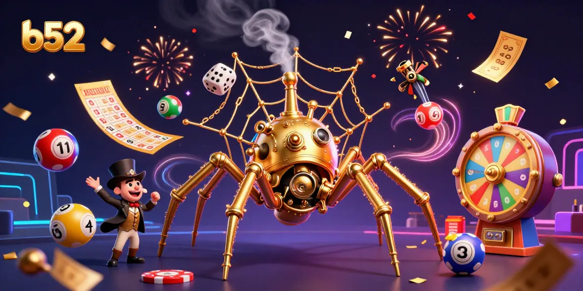 Experience thrilling gameplay at b52 with exciting lottery balls and a unique golden spider web!